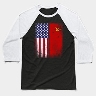 Soviet Union Flag Socialist Hammer Sickle Cccp Ussr Usa Baseball T-Shirt